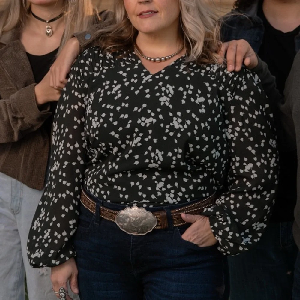 Dokotoo Women's Green Floral Blouse XL - Picture 2 of 4